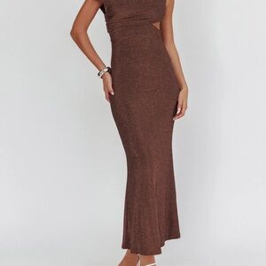 Selfie Leslie brown sparkle dress